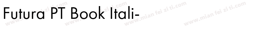 Futura PT Book Itali字体转换
